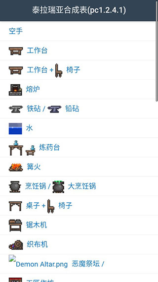 泰拉瑞亚合成表1